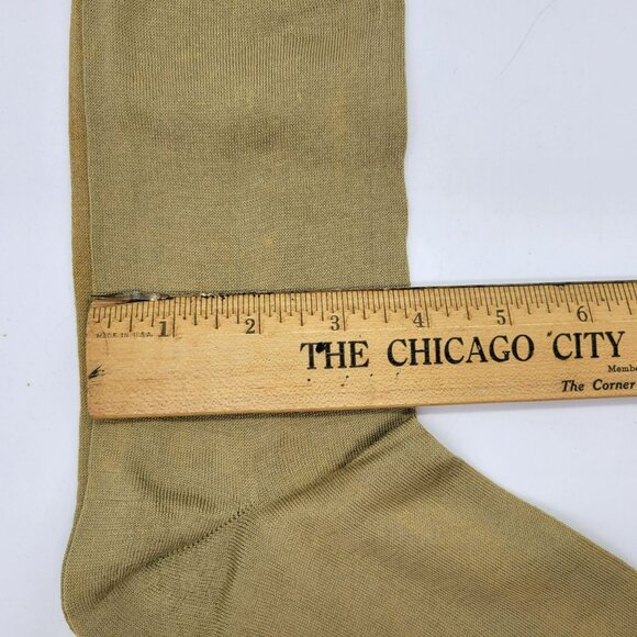 Vintage Men's Khaki Socks 6 Pair Fine Mercerized Cotton Packard Hosiery NOS - Picture 16 of 16